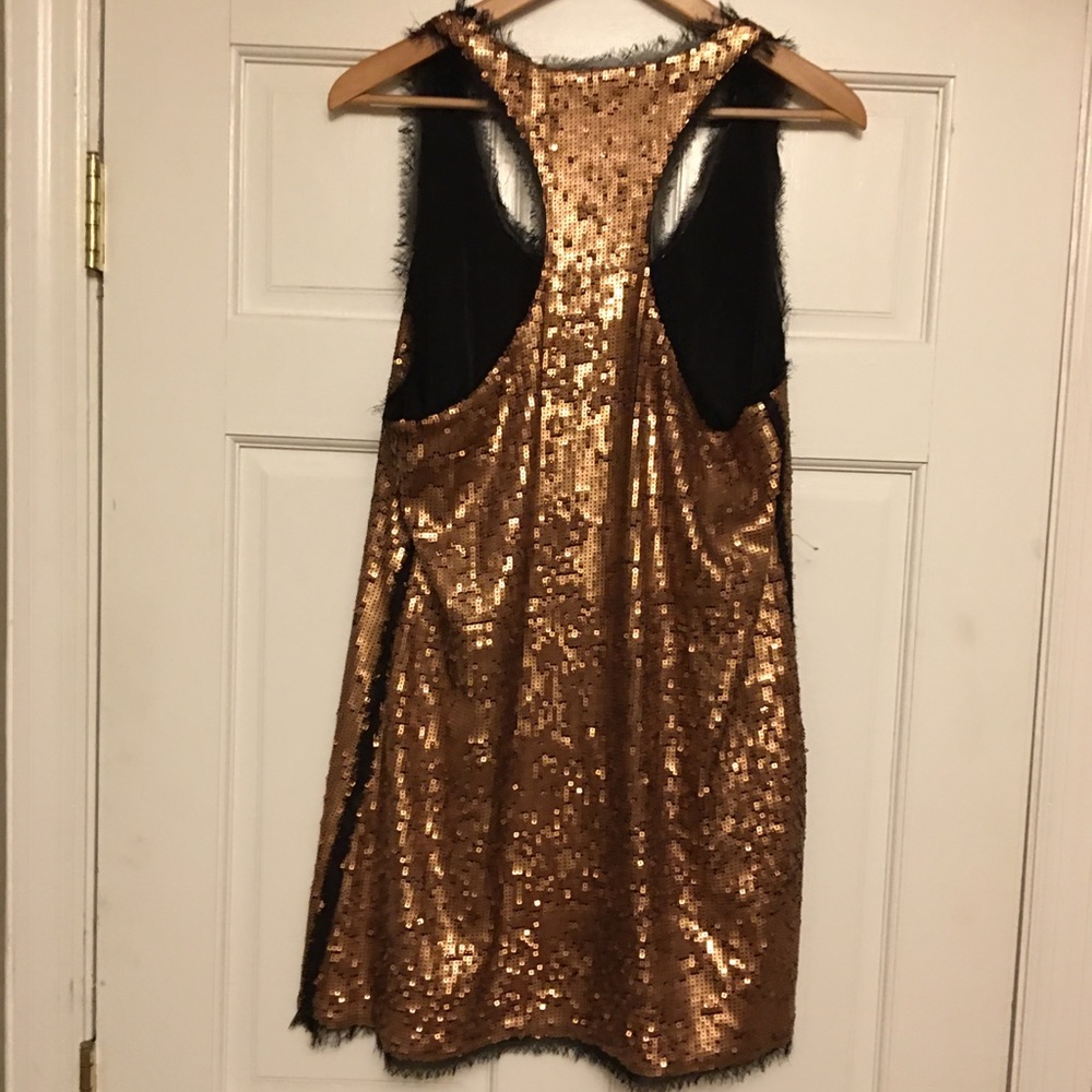 Rachel Roy Rose gold sequence dress